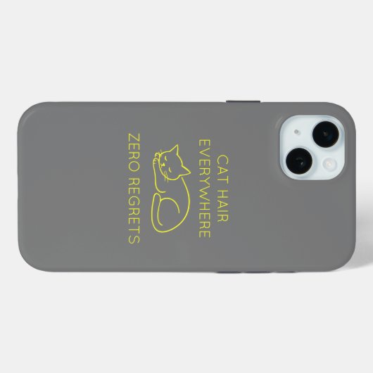 Cat hair everywhere zero regrets Case-Mate iPhone case (Achterkant (horizontaal))