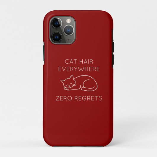 Cat hair everywhere zero regrets Case-Mate iPhone case (Achterkant)