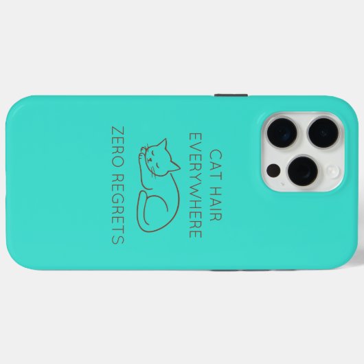 Cat hair everywhere zero regrets Case-Mate iPhone case (Achterkant (horizontaal))