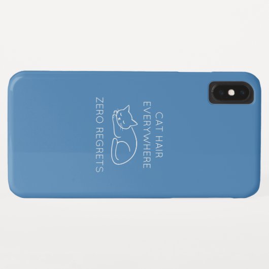Cat hair everywhere zero regrets Case-Mate iPhone case (Achterkant (horizontaal))