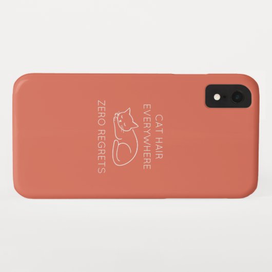 Cat hair everywhere zero regrets Case-Mate iPhone case (Achterkant (horizontaal))