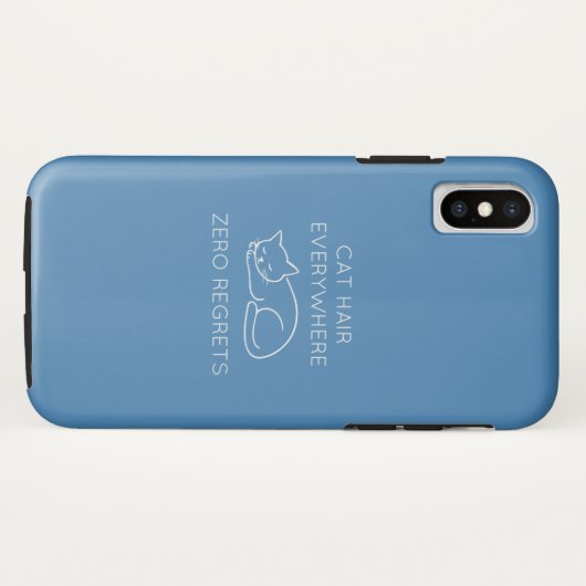 Cat hair everywhere zero regrets Case-Mate iPhone case (Achterkant (horizontaal))