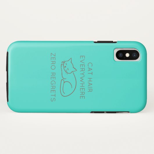 Cat hair everywhere zero regrets Case-Mate iPhone case (Achterkant (horizontaal))