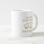 Cat hair everywhere zero regrets grote koffiekop (Voorkant rechts)
