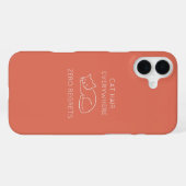 Cat hair everywhere zero regrets iPhone hoesje (Achterkant horizontaal)