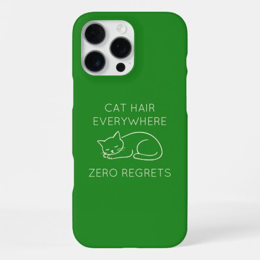 Cat hair everywhere zero regrets iPhone hoesje (Achterkant)