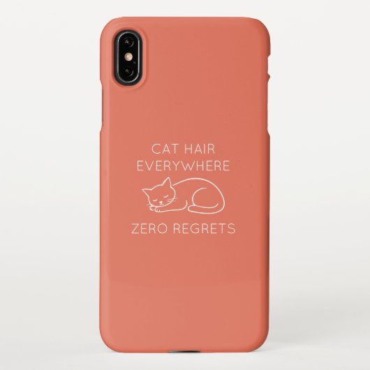 Cat hair everywhere zero regrets iPhone hoesje (Achterkant)