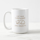Cat hair everywhere zero regrets koffiemok (Links)