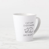 Cat hair everywhere zero regrets latte mok (Rechterhoek)