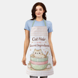Cat Hair is My Secret Ingredient Kawaii Pastel Schort