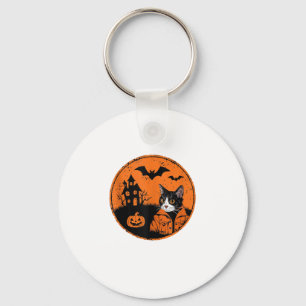 Cat Halloween Art 2024 Kitten Katten Mannen Vrouwe Sleutelhanger