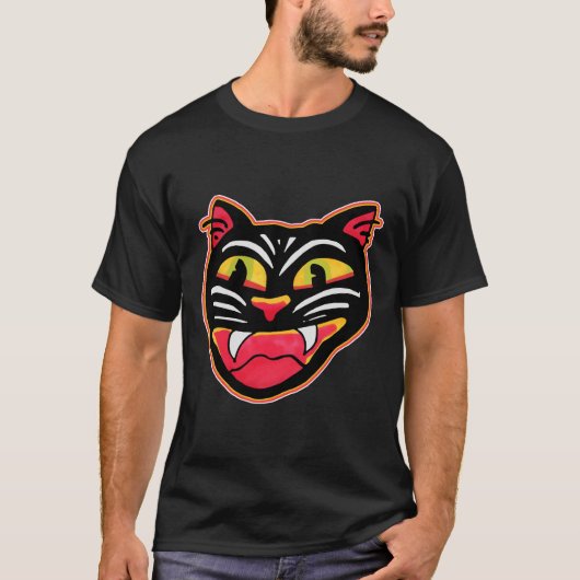  Cat Halloween Art Cartoon Fun T-shirt (Voorkant)