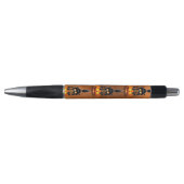Cat Halloween Bang Cartoon op Pumpkin Black Ink Pen (Voorkant)