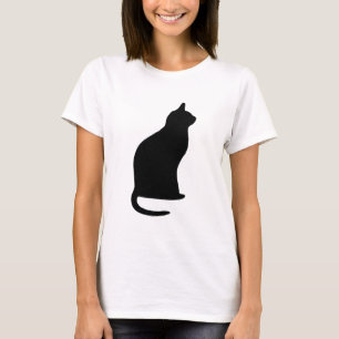 Cat Halloween Black Silhouette T-shirt