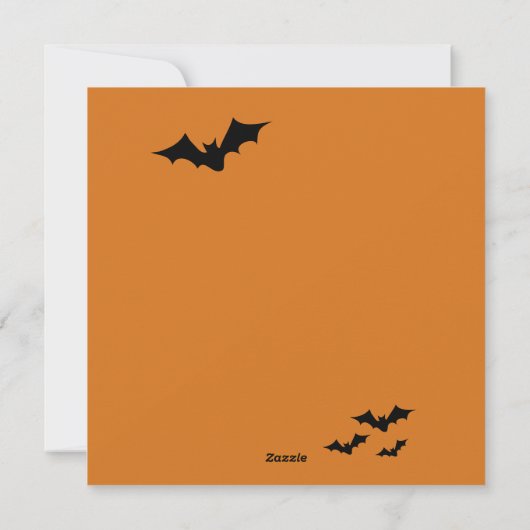 Cat halloween feestdagenkaart (Achterkant)