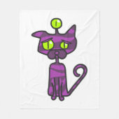 Cat Halloween Fleece Deken (Voorkant)