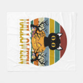 Cat Halloween Fleece Deken (Voorkant (Horizontaal))