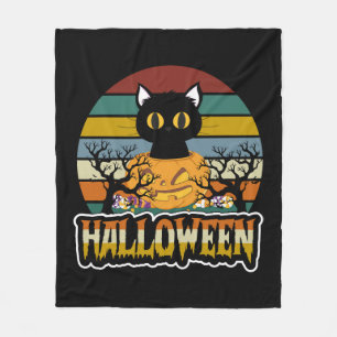 Cat Halloween Fleece Deken