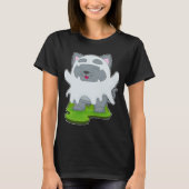 Cat Halloween Ghost T-shirt (Voorkant)