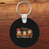 Cat Halloween Happy KerstHappy Hanksmas Dank Sleutelhanger (Voorkant)