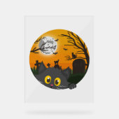 Cat Halloween Kitten Halloween Kostuum Acryl Bord (Voorkant)