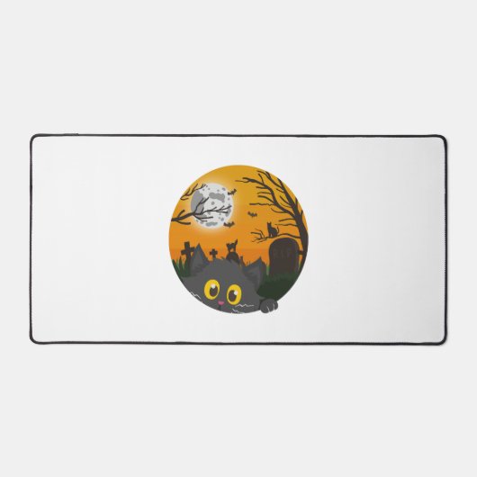 Cat Halloween Kitten Halloween Kostuum Bureaumat (Voorkant)