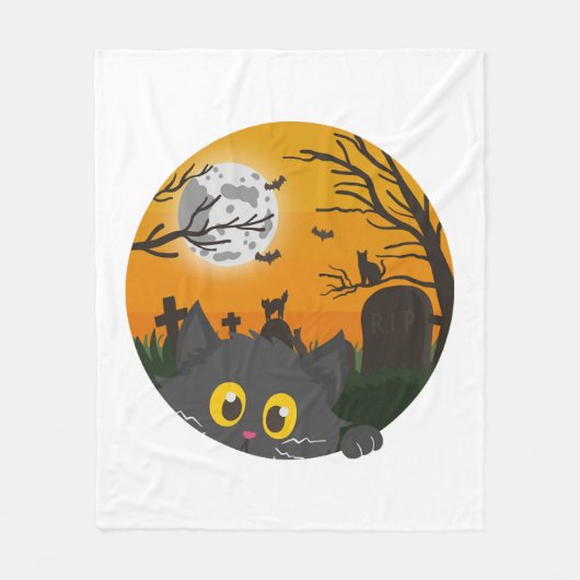 Cat Halloween Kitten Halloween Kostuum Fleece Deken (Voorkant)