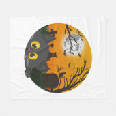 Cat Halloween Kitten Halloween Kostuum Fleece Deken (Voorkant (Horizontaal))