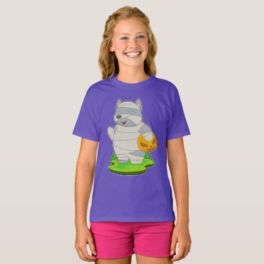 Cat Halloween Mummy T-shirt (Voorkant volledig)