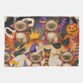 Cat Halloween Party Theedoek (Horizontaal)