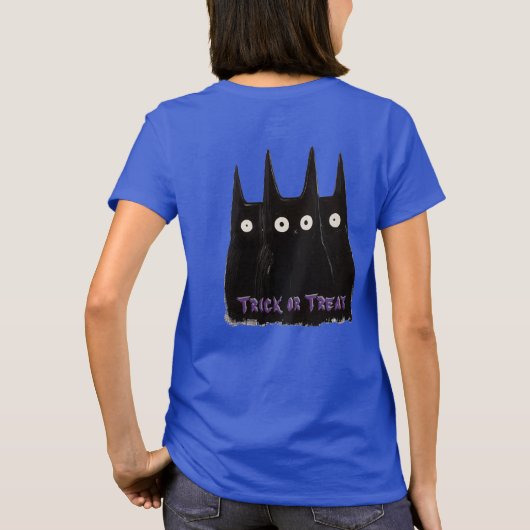 Cat & Halloween, personalized T-shirt (Achterkant)