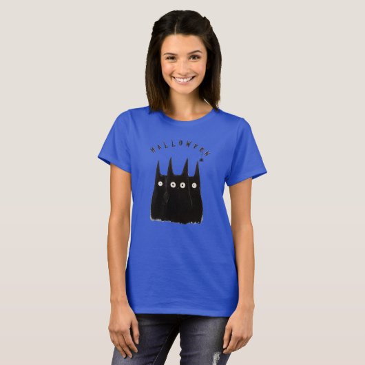 Cat & Halloween, personalized T-shirt (Voorkant volledig)