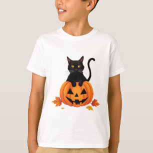 Cat Halloween pompoen voor vrouwen Mannen Kinder 1 T-shirt