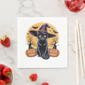 Cat Halloween Pumpkin Essential T-shirt Servet (Insitu)
