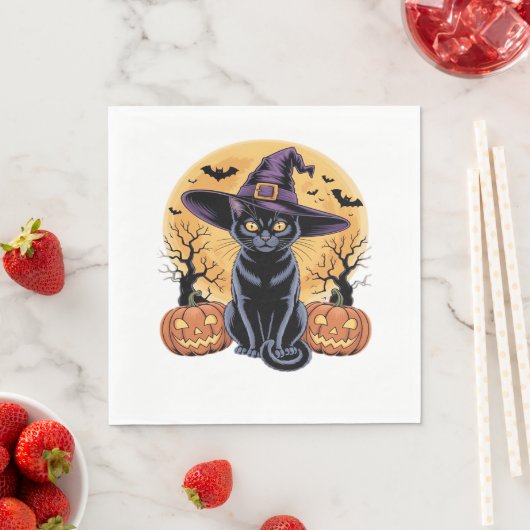 Cat Halloween Pumpkin Essential T-shirt Servet (Insitu)