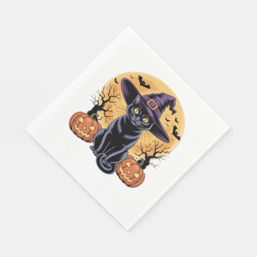 Cat Halloween Pumpkin Essential T-shirt Servet (Hoek)