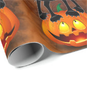 Cat Halloween Scared Cartoon Character op Cadeaupapier (Rol Hoek)