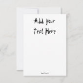 Cat Halloween Scared Cartoon Character op Kaart (Achterkant)