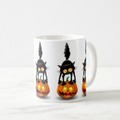 Cat Halloween Scared Cartoon Character op Koffiemok (Voorkant rechts)