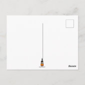 Cat Halloween Scared Cartoon op pompoen Briefkaart (Achterkant)