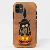 Cat Halloween Scared Cartoon op pompoen Case-Mate iPhone Case (Achterkant)