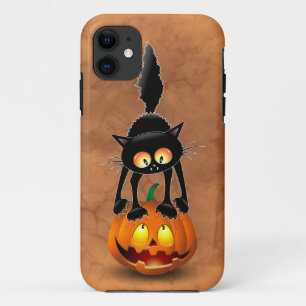 Cat Halloween Scared Cartoon op pompoen Case-Mate iPhone Case