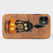 Cat Halloween Scared Cartoon op pompoen Case-Mate iPhone Case (Achterkant (horizontaal))