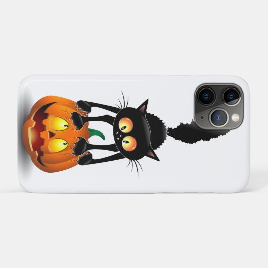 Cat Halloween Scared Cartoon op pompoen Case-Mate iPhone Case (Achterkant (horizontaal))