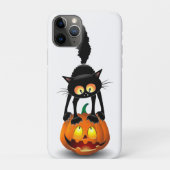 Cat Halloween Scared Cartoon op pompoen Case-Mate iPhone Case (Achterkant)