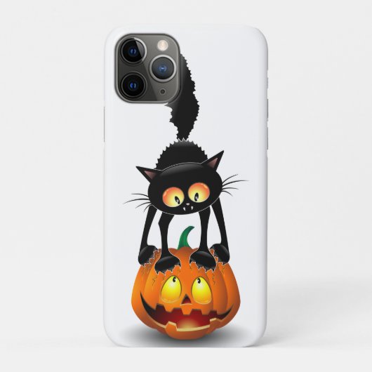 Cat Halloween Scared Cartoon op pompoen Case-Mate iPhone Case (Achterkant)