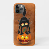 Cat Halloween Scared Cartoon op pompoen Case-Mate iPhone Case (Achterkant)