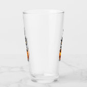 Cat Halloween Scared Cartoon op pompoen Glas (Rechts)