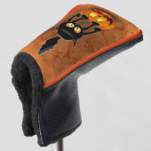 Cat Halloween Scared Cartoon op pompoen Golfheadcover (3/4 voorkant)