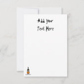 Cat Halloween Scared Cartoon op pompoen Kaart (Achterkant)